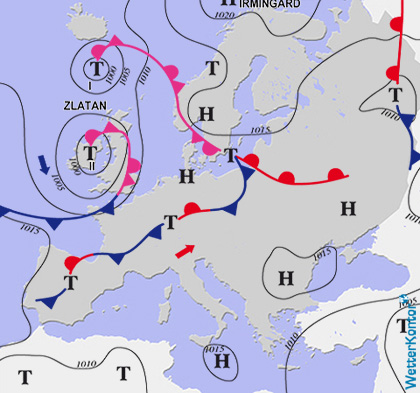 Aktuelle Wetterlage am 21.07.2017
