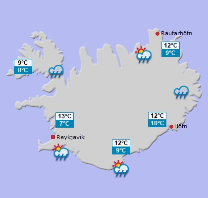 Wetter Island - Wettervorhersage und aktuelles Wetter - WetterKontor