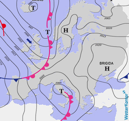 Aktuelle Wetterlage am 22.01.2019
