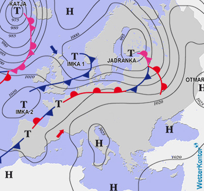 Aktuelle Wetterlage am 22.10.2020