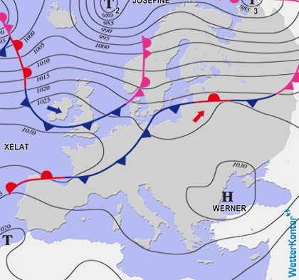 Aktuelle Wetterlage am 22.10.2024