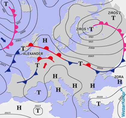 Aktuelle Wetterlage am 25.06.2025