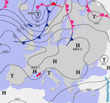 Aktuelle Wetterlage am 09.08.2025