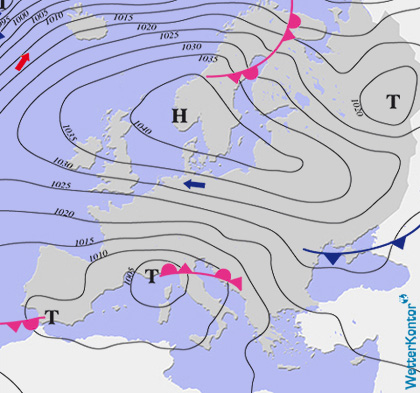 Aktuelle Wetterlage am 24.12.2025